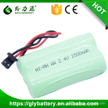 Wholesale high quality 1500mah nimh aa batteries 2.4 volt battery pack